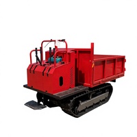 Mini-dumper diesel avec chargeur frontal, dumper sur chenilles pour la livraison de matériaux de construction en montagne