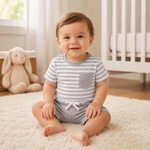 Conjunto Casual de Dos Piezas para Niños de 1 a 4 Años, Ropa Infantil de Manga Corta para Verano - Product Image 2