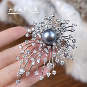 Broche de Estilo Chino Versátil para Otoño e Invierno, con Incrustaciones de Circonita de Alta Gama, Flor en el Pecho, Cadena para Suéter, Elegante y con Estilo - Product Image 3