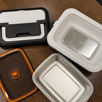 Kotak Makan Listrik Tanpa Kabel 4000mAh Baterai USB-C Isi Ulang 60W Pemanasan Cepat 6 Tingkat Suhu 1L Kompatibel dengan Mobil