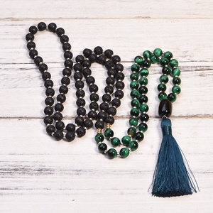 2024 Yiwu CC New Arrival <strong>Clear</strong> <strong>Quartz</strong> Crystals Tiger Eye Stone Mala Bead 108 Mala Beads <strong>Necklace</strong> - Product Image 6