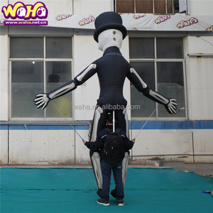 Disfraz inflable <span class=keywords><strong>de</strong></span> Halloween, decoración <span class=keywords><strong>de</strong></span> <span class=keywords><strong>monstruo</strong></span>, títere, esqueleto humano, para publicidad - Product Image 2