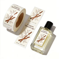 Étiquettes en papier synthétique personnalisées, impression d'autocollants adhésifs pour flacons de parfum, marque haut de gamme PT