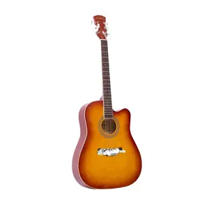 Musical Instrument Wholesale 41 inch basswood edged folk matte exquisite guitar