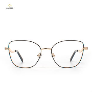 컴퓨터 사용을위한 OMELLE 남성용 골든 메탈 안티 블루 라이트 안경 광학 프레임 Lunette 팜므 도매상 - Product Image 3