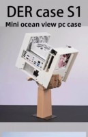 Boîtier ITX compact pour ordinateur de bureau avec vue sur la mer, compatible cartes mères 17x17/17x19, alimentation SFX, personnalisation frontale possible