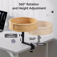 Support de fixation réglable en hauteur à 360° pour vente en gros °   Lit de bureau rotatif pour chat, hamac de bureau surélevé pour chat, nid moderne pour chat d'intérieur pour la maison