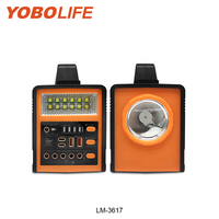 Kit tenaga surya daya Rumah kualitas tinggi sistem DC tenaga surya baterai VRLA dengan Panel surya Yonolife Tipe C sistem pencahayaan tenaga surya Mini USB