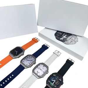 Montre connectée tendance en promotion, écran TFT carré, IP67, grand écran, charge sans fil, bouton rotatif, batterie 300 mAh, deux bracelets - Product Image 1