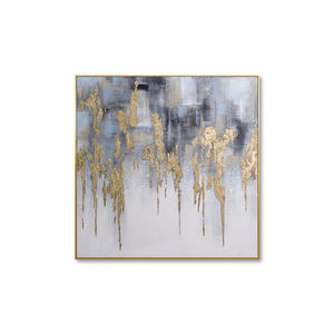 <span class=keywords><strong>Peinture</strong></span> à l'huile abstraite or scintillante Design moderne Art mural pour salon <span class=keywords><strong>chambre</strong></span> bureau toile enveloppée - Product Image 2