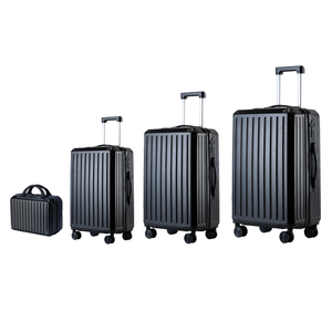 Großhandel groß 14 Zoll Rolling Tote Bag Rollen Karierte Gepäck tasche 3 Fächer Telefon halter Vierteiliger Koffer Set 14 20 24 28 Tasche - Product Image 3