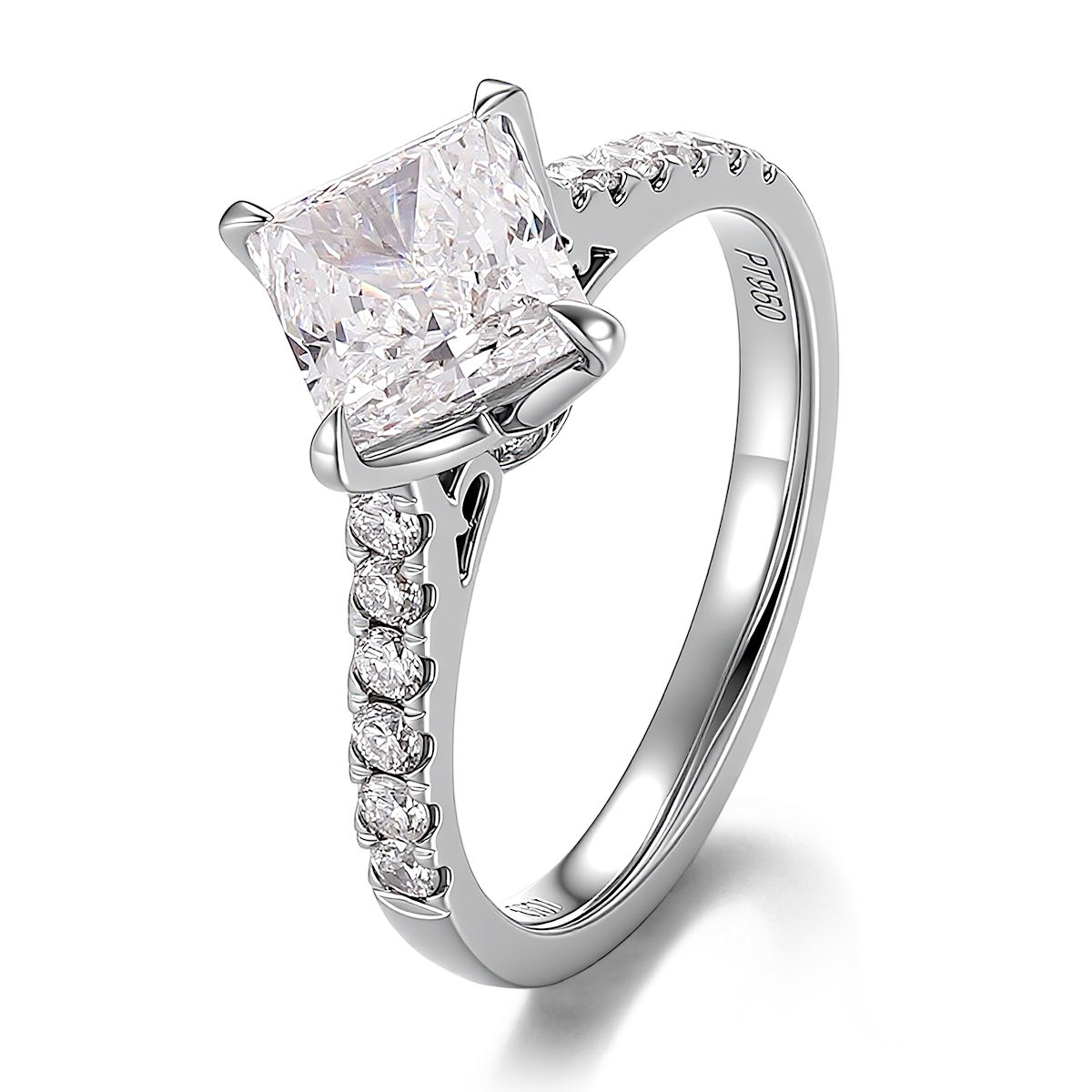 แหวนเพชรแล็บ 10Kgold แท้