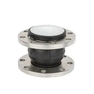 ptfe stainless steel flanged rubber bellow expansion joint