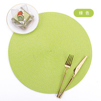 Napperons tressés ronds de 15 pouces Style classique Tapis de table antidérapants résistants à la chaleur Napperons lavables