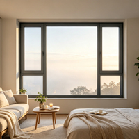 Ventana Abatible de Aluminio con Doble Acristalamiento, Aislamiento Acústico, Anticondensación, para Sala de Estar, en Oferta