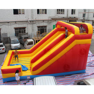 Venta caliente gigante de PVC azul aplastamiento tobogán de agua de doble carril tobogán de agua comercial inflable para niños - Product Image 5