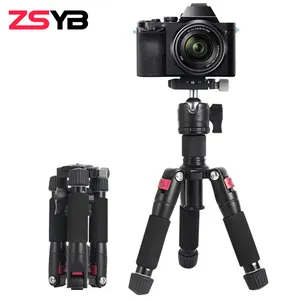 ZSYB dudukan Tripod fotografi profesional, dudukan kamera portabel bisa disesuaikan bahan Aloi aluminium untuk fotografi profesional