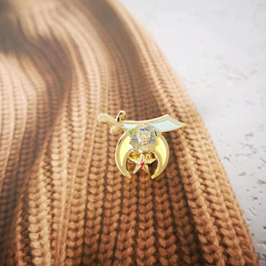 Épinglette maçonnique 3D en or de qualité supérieure |   Badge de la Fraternité maçonnique 2,6*2 cm |   Emblème de la Pyramide de la Terre Sainte BLM13 - Product Image 4