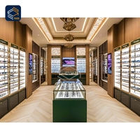 Éclairage LED moderne pour magasins de détail, étagères murales, service tout-en-un, aménagement intérieur de magasin d'optique