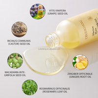 Huile Capillaire Vierge de Romarin Naturel Personnalisée pour Marque Blanche, Meilleure Huile Lissante, Traitement et Soin des Cheveux pour la Croissance Capillaire avec Vitamines