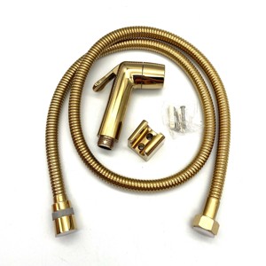 SR167 ABS GROME GOLD shattaf с 1,2 м ПВХ золотым шлангом, ванная комната, унитаз, набор shattaf, биде опрыскиватель - Product Image 1