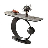 Console d'entrée en métal de style italien, table murale légère et luxueuse, moderne, minimaliste, pièce décorative haut de gamme pour salon