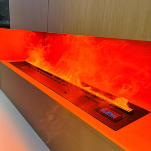 Cheminée électrique intelligente en acier inoxydable de style européen et américain, contrôlée par application, 1500W, pour salon et hôtel - Product Image 1