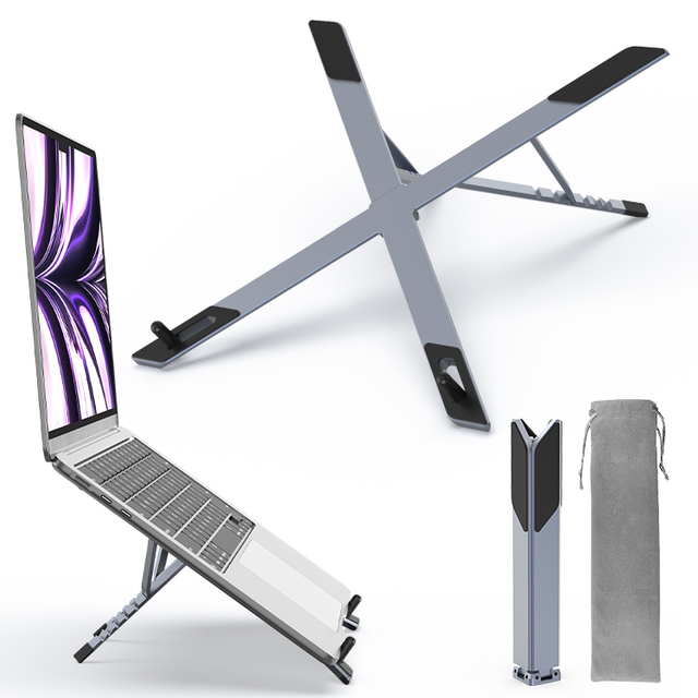 X12 Foldable Tablet Stand Aluminum Alloy Laptop Cooling Stand Adjustable Portable Foldable Storage