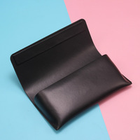 Paquet de lunettes de soleil noires de luxe de haute qualité boîte en carton avec logo personnalisé étui à lunettes en cuir Pu étuis à lunettes en cuir 2025