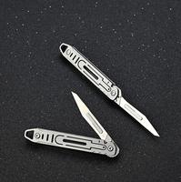 Machines en acier inoxydable pliant scalpel médical couteau pliant EDC extérieur déballage couteau de poche avec 10 pièces lames remplaçables
