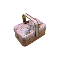 Boîte à bonbons personnalisée en métal, boîte à biscuits, boîte à gâteaux, emballage en métal pour desserts, boîte en métal de qualité alimentaire pour boulangerie, logo imprimé