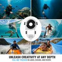 Paket Kamera Aksi Bawah Air Insta360 X6 8K Tahan Air dengan Layar 1,4 inci, Casing Diving Tak Terlihat 360 Panoramic & Tongsis