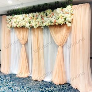 Wintina 현대 웨딩 아치 드레이프 웨딩 장식 무대 배경 이벤트를위한 우아한 스판덱스 배경 커튼 - Product Image 4