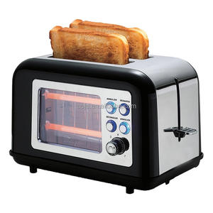 2025 nuevo <span class=keywords><strong>dos</strong></span> <span class=keywords><strong>ranuras</strong></span> <span class=keywords><strong>Dos</strong></span> rebanadas <span class=keywords><strong>tostadora</strong></span> de Metal Control de dorado electrónico Variable con ventana Visible fácil de limpiar tacto fresco - Product Image 3