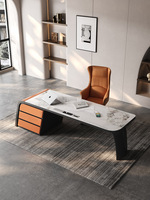 Bureau de direction en bois minimaliste italien Qian Yang - Design moderne, simple et luxueux pour le bureau à domicile et l'étude
