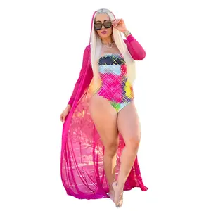 J2658 Damen Strandbekleidung Designer-Badeanzüge Druck sexy Reißverschluss-Bikinis, Tiktok aktueller Mini brasilianischer 1-teiliger YS Bikinis Erwachsene