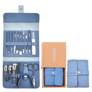 Professional 16-Piece Stainless Steel PU Leather Case Manicure Pedicure Tools <b>Set</b> Includes 16-in-1 <b>Nail</b> Clipper-Bulk Mixed Order - Product Image 3