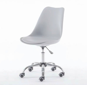 <span class=keywords><strong>Chaise</strong></span> de bureau <span class=keywords><strong>pivotante</strong></span> en cuir PU Tulip sur roulettes Gris - Product Image 4