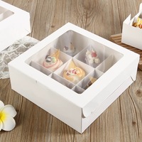 Boîte d'emballage en carton à neuf compartiments pour cupcakes et desserts, très demandée