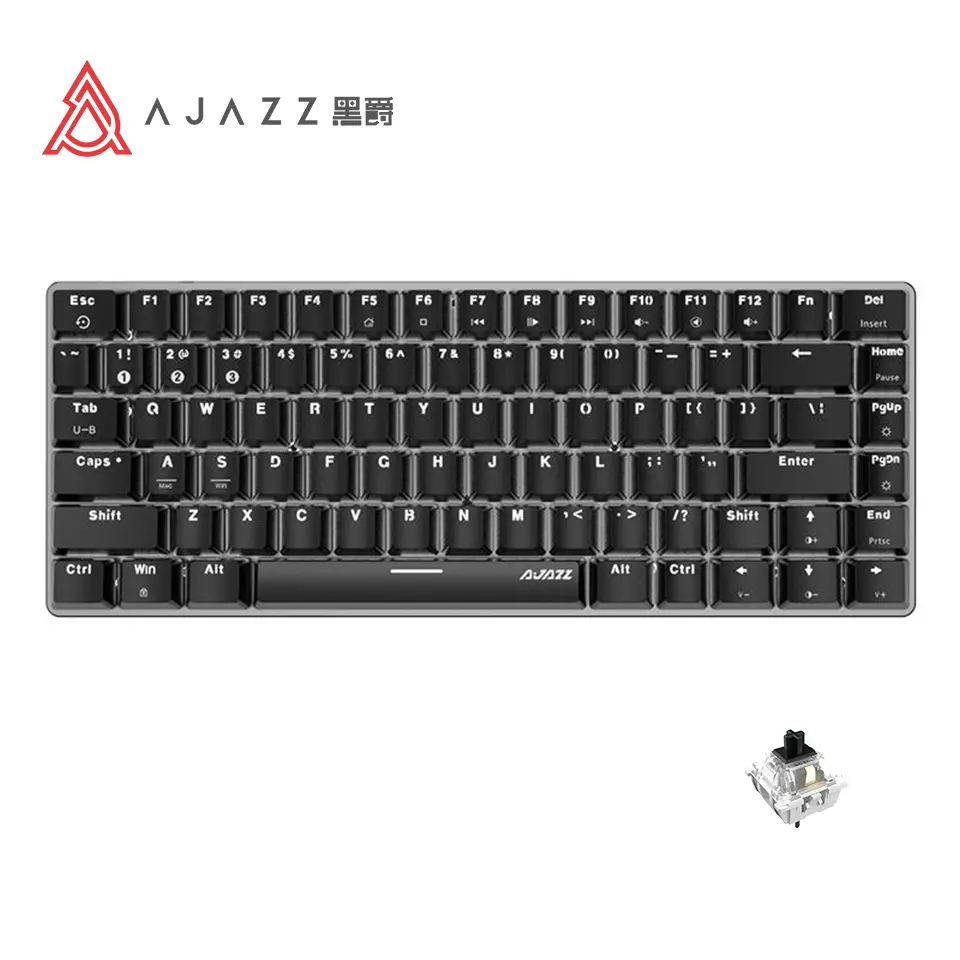 AJAZZ AK33 82 Keys Anti-Ghosting Backlit Mechanical mini Gaming Keyboard for computer notebook
