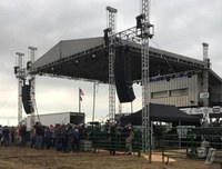 Truss de iluminación de DJ con sistema de sonido de altavoz de matriz de línea para truss de evento