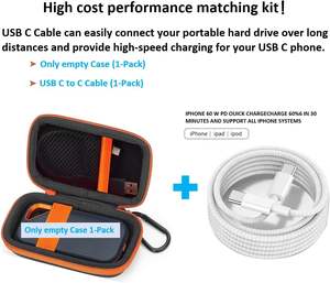 SanDisk Estuche rígido EVA Estuche protector de viaje Estuche de almacenamiento EVA para <span class=keywords><strong>Samsung</strong></span> <span class=keywords><strong>T7</strong></span> - Product Image 6