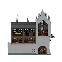 Funbuild MOC-221582 Modèle de Place Publique Médiévale Blocs de Construction Château Assemblage Modulaire Créatif Cadeau Festival Jouet pour Enfants
