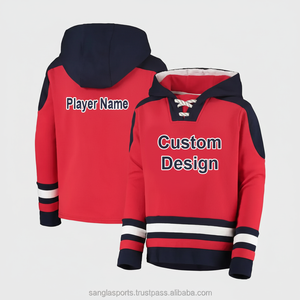 Mejor venta 2024 Barato al por mayor en blanco Hockey sobre hielo Jersey Sudadera con capucha Diseña tu propio uniforme de hockey sobre hielo - Product Image 1