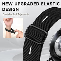 Correa de Nailon Elástica Win-Win para Reloj Samsung 7 6 5 4 40mm 44mm, Hebilla Deslizante Ajustable, Botón Transpirable, Correa de Reloj
