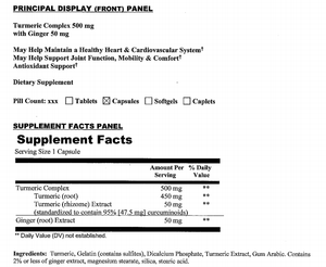 Biologische Kurkuma Curcumine 500mg met Gember <span class=keywords><strong>Capsules</strong></span> voor Natuurlijk Comfort US Voorraad Korte houdbaarheidsdatum - Product Image 2