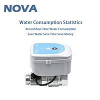 NOVA OEM Tuya Smart Home WiFi IP67 Compteur de débit d'eau intelligent Alexa Google Vanne de contrôle de température Contrôleur d'eau intelligent