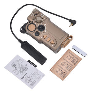 Mira Láser Metálica 5D Erariad sin Luz Blanca con IR + Mira Láser Roja/Verde/Azul con Interruptor de Presión, Color Bronceado - Product Image 6