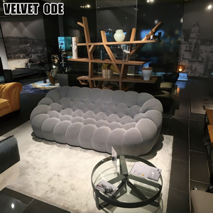 Divano Bubble in Stile Designer Italiano Moderno, Tessuto Bouclé Premium, Rivestimento Sfoderabile, per Appartamenti e <span class=keywords><strong>Arredamento</strong></span> Interno - Product Image 4