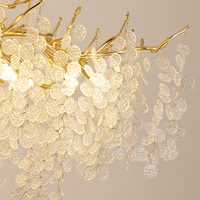 Branche d'arbre moderne Creative Décoratif Pendentif Lumières Salon Morden Lustre en verre clair